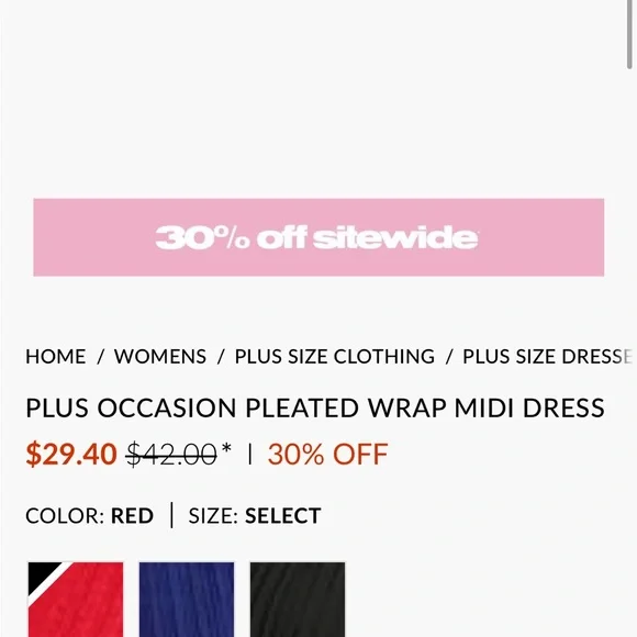 Boohoo Size 20 red dress, fits like a size 18. Worn once for 2 hours. - Picture 8 of 14